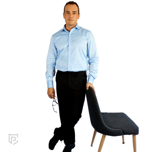 PC Front Flat Check Trousers Grey