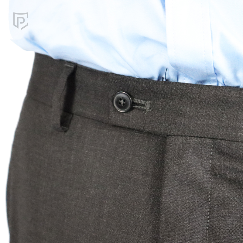 PC Front Flat Check Trousers Grey PC Front Flat Check Trousers Grey