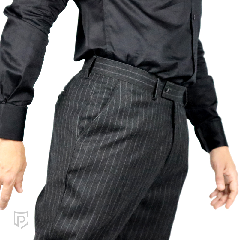 PC Chalk Stripe Trousers Black PC Chalk Stripe Trousers Black