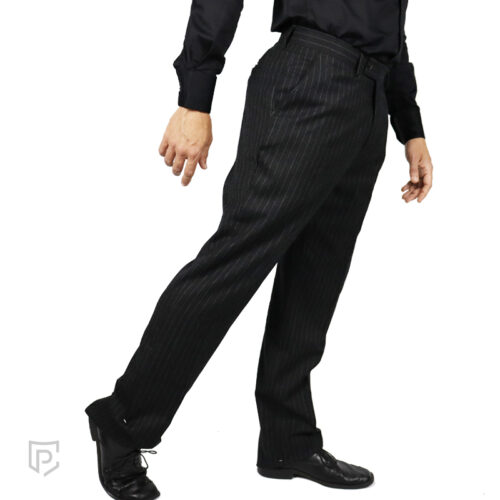 PC Chalk Stripe Trousers Black