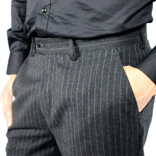 PC Chalk Stripe Trousers Black