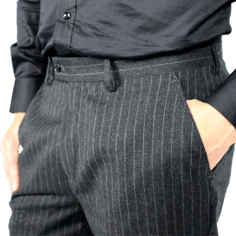 PC Chalk Stripe Trousers Black PC Chalk Stripe Trousers Black