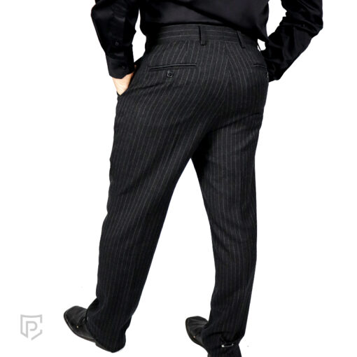 PC Chalk Stripe Trousers Black
