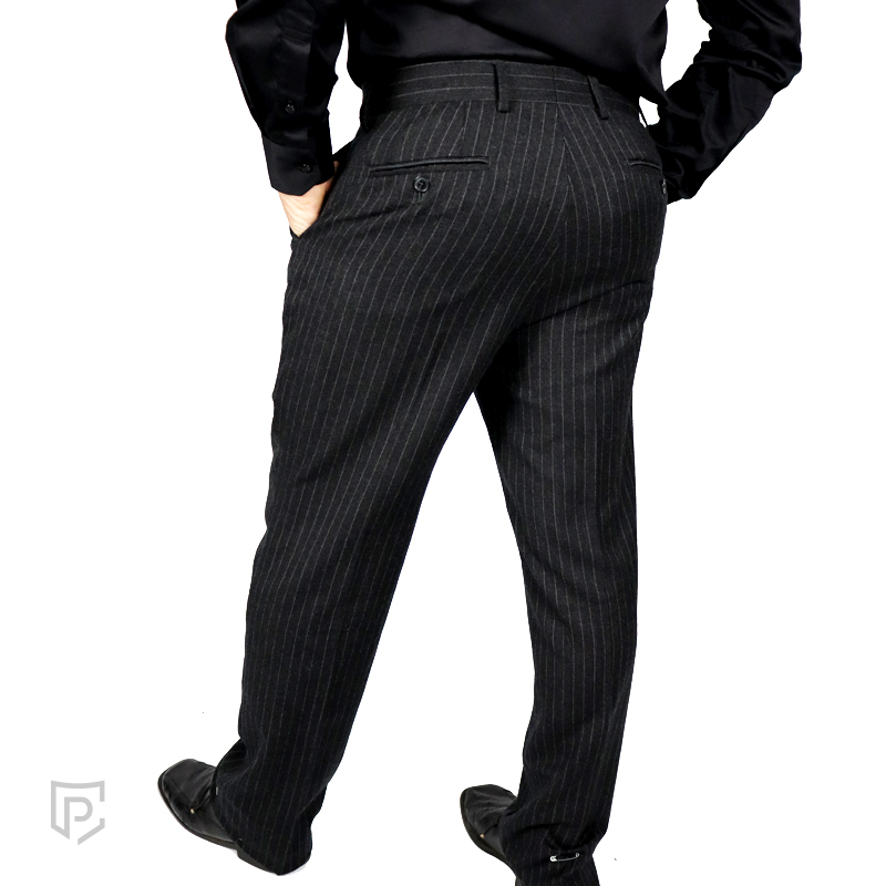 PC Chalk Stripe Trousers Black PC Chalk Stripe Trousers Black