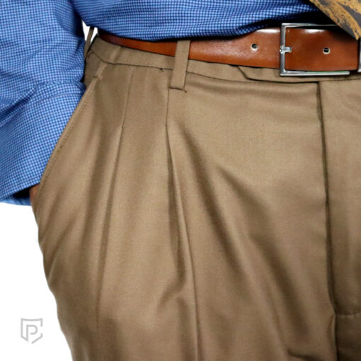 PC Amrut 2 Pleat Trousers Maple
