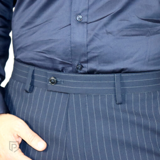 PC Chalk Stripe Trousers Navy