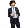PC Chalk Stripe Suit Navy