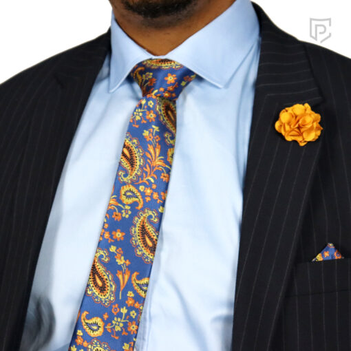 PC Chalk Stripe Suit Navy