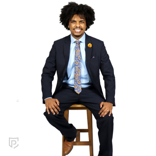 PC Chalk Stripe Suit Navy