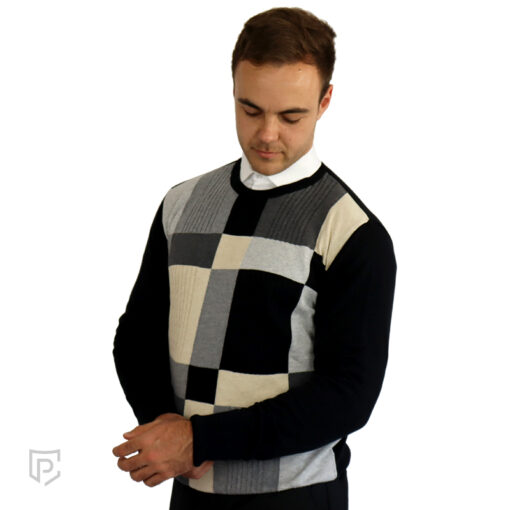PC Mens Cable Square Jersey Black