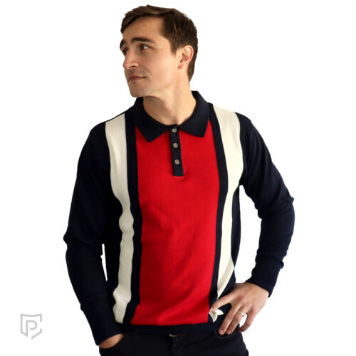 President's Club Men's Golfer Navy Red