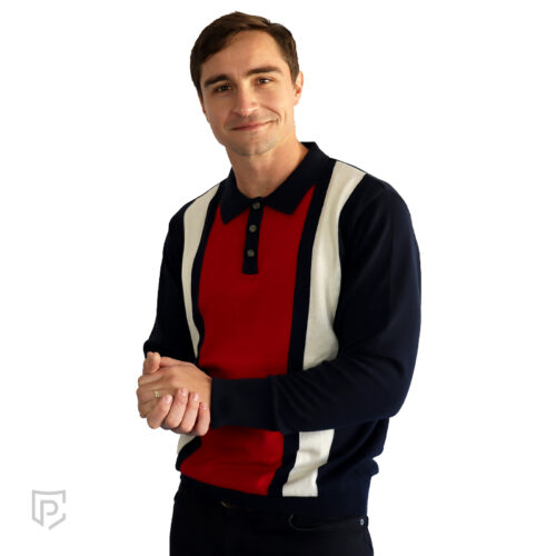 President's Club Men's Golfer Navy Red
