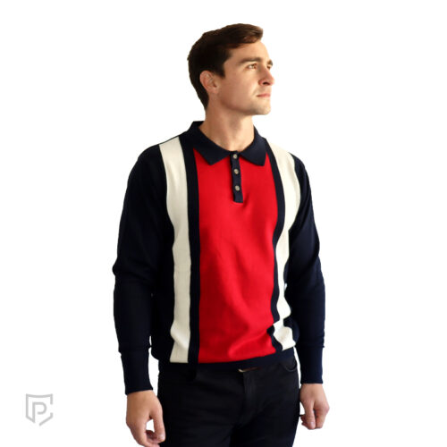 President's Club Men's Golfer Navy Red