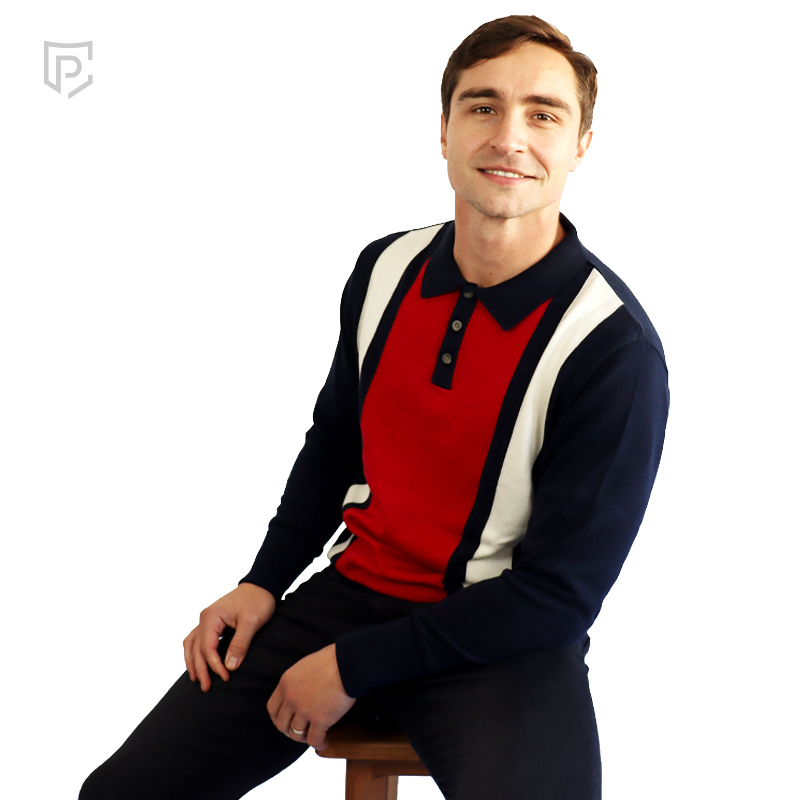 President's Club Men's Golfer Navy Red President's Club Men's Golfer Navy Red